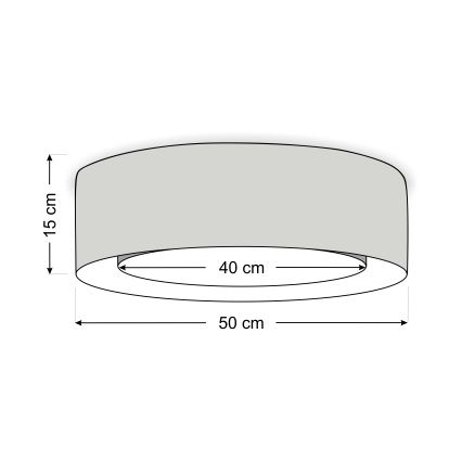 Griestu lampa PURO 2xE27/40W/230V diametrs 50 cm rozā