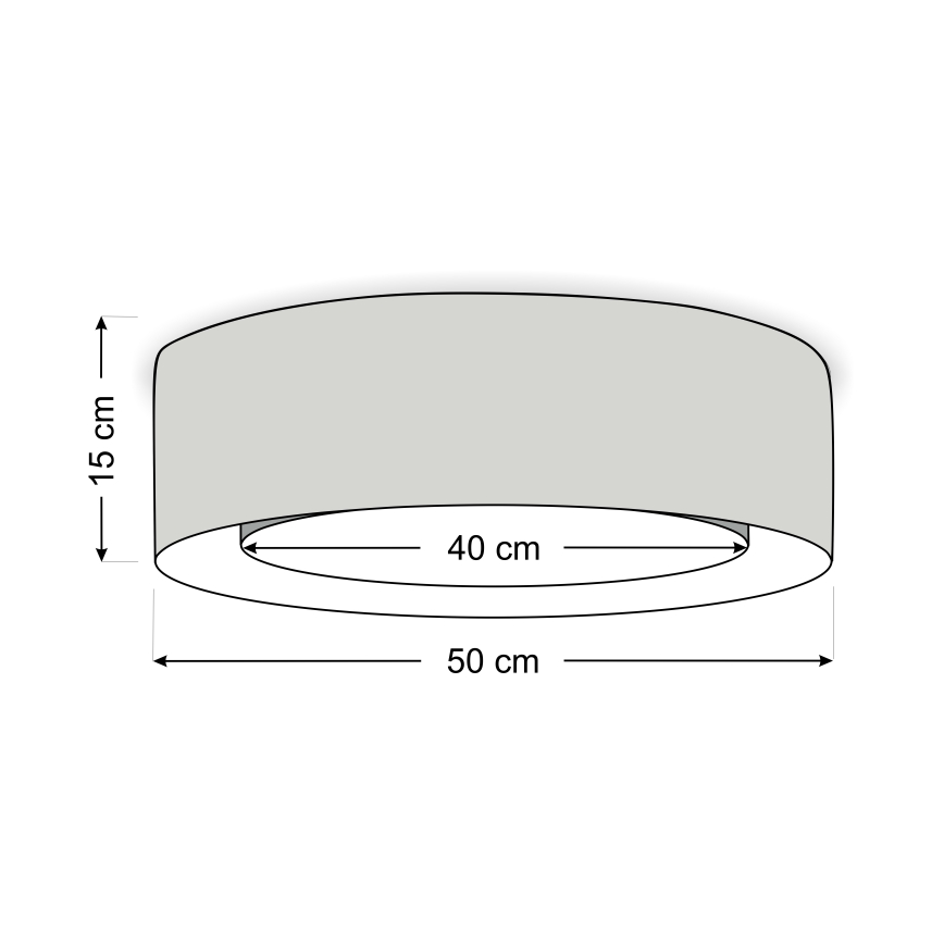 Griestu lampa PURO 2xE27/40W/230V diametrs 50 cm rozā