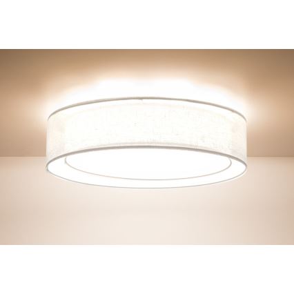 Griestu lampa PURO 2xE27/40W/230V Ø 50 cm balta