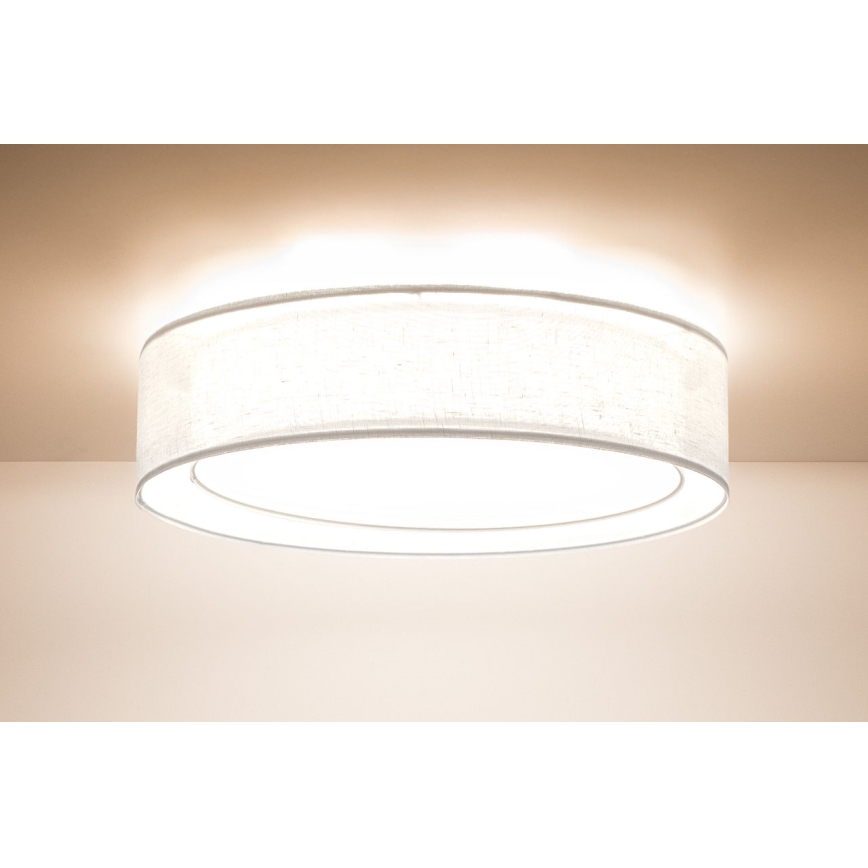 Griestu lampa PURO 2xE27/40W/230V Ø 50 cm balta