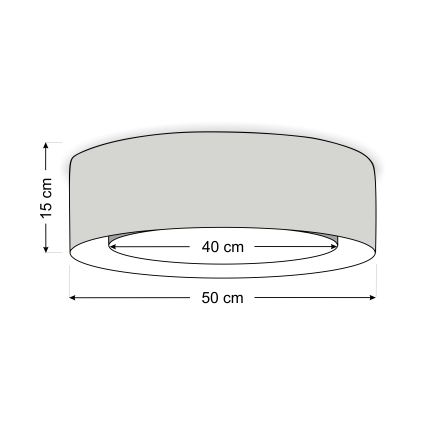 Griestu lampa PURO 2xE27/40W/230V Ø 50 cm balta