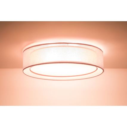 Griestu lampa PURO 2xE27/40W/230V Ø 60 cm rozā