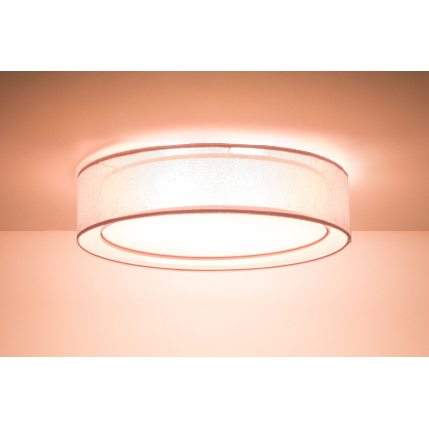 Griestu lampa PURO 2xE27/40W/230V Ø 60 cm rozā