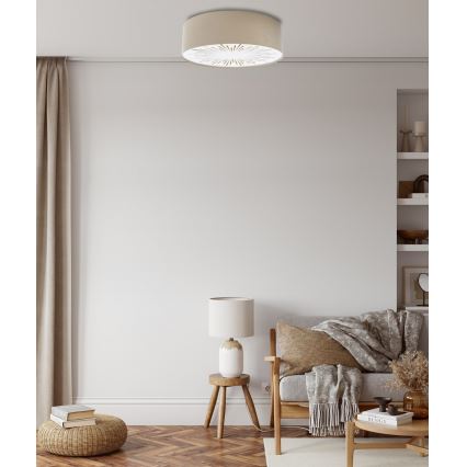 Griestu lampa RAYS 2xE27/60W/230V d. 40 cm bēša