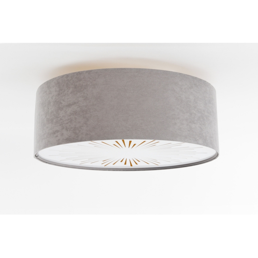 Griestu lampa RAYS 2xE27/60W/230V d. 40 cm pelēka