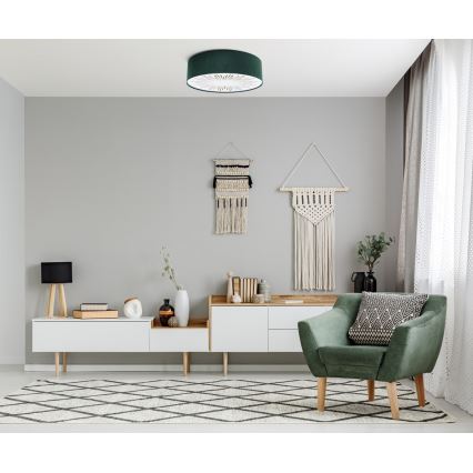 Griestu lampa RAYS 2xE27/60W/230V d. 40 cm zaļa