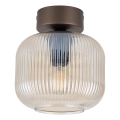 Griestu lampa SALVIA 1xE14/10W/230V Ø 15 cm brūna/dūmakaina brūna