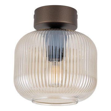 Griestu lampa SALVIA 1xE14/10W/230V Ø 15 cm brūna/dūmakaina brūna