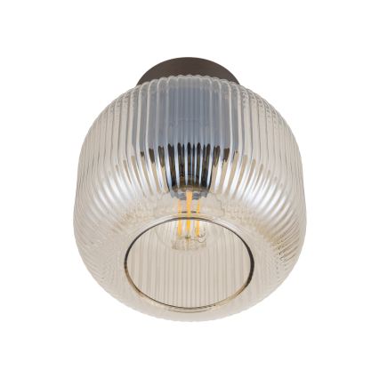 Griestu lampa SALVIA 1xE14/10W/230V Ø 15 cm brūna/dūmakaina brūna