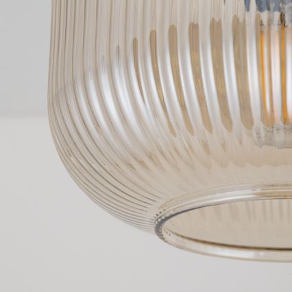 Griestu lampa SALVIA 1xE14/10W/230V Ø 15 cm brūna/dūmakaina brūna