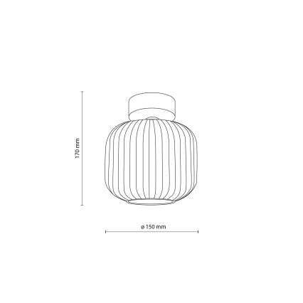 Griestu lampa SALVIA 1xE14/10W/230V Ø 15 cm brūna/dūmakaina brūna