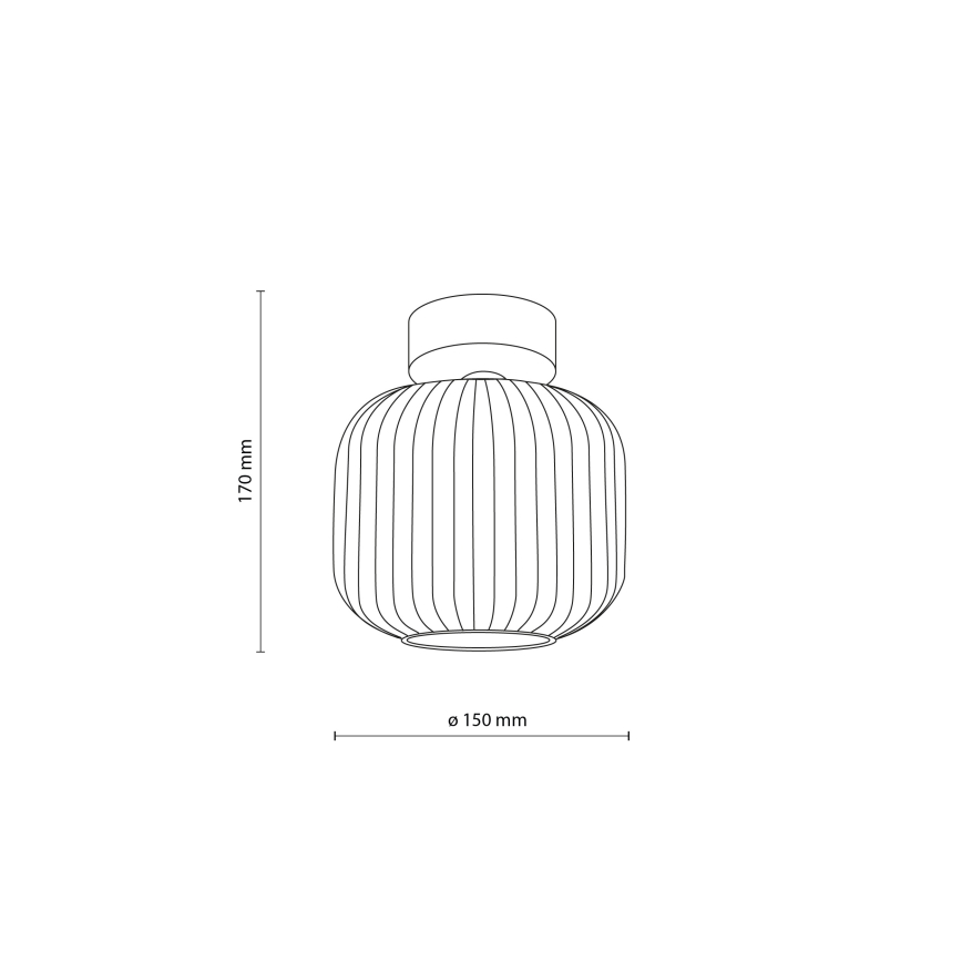 Griestu lampa SALVIA 1xE14/10W/230V Ø 15 cm brūna/dūmakaina brūna