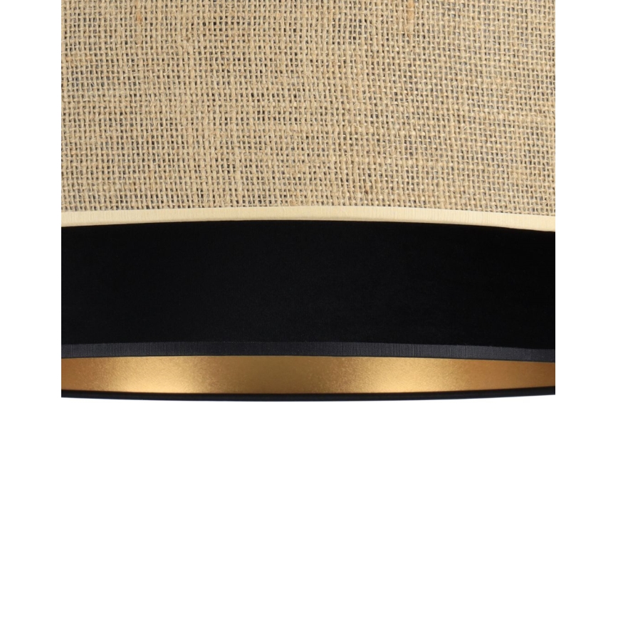 Griestu lampa SARTA 1xE27/60W/230V, diametrs 45 cm, melna/jūta