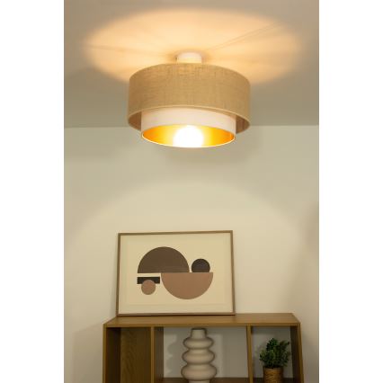 Griestu lampa SARTA, virsmas montāža, 1xE27/60W/230V Ø 45 cm balta/jūta