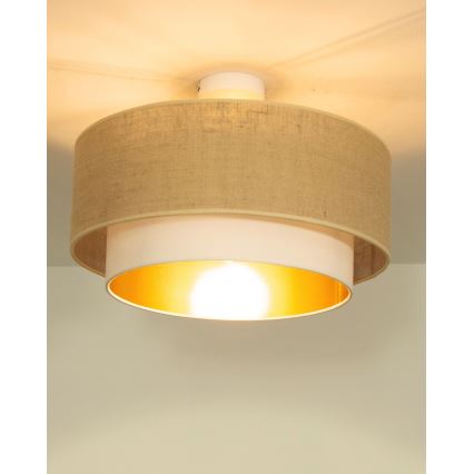 Griestu lampa SARTA, virsmas montāža, 1xE27/60W/230V Ø 45 cm balta/jūta