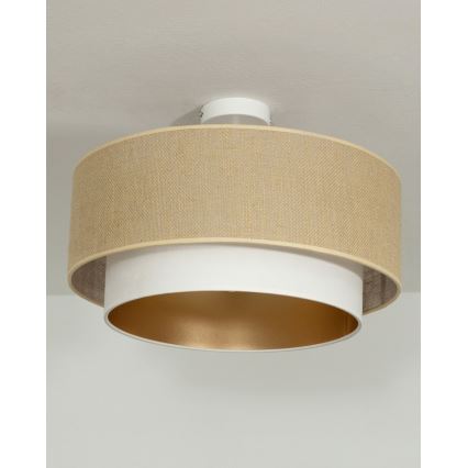 Griestu lampa SARTA, virsmas montāža, 1xE27/60W/230V Ø 45 cm balta/jūta