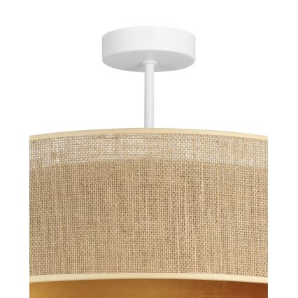 Griestu lampa SARTA, virsmas uzstādāma, 1xE27/60W/230V, Ø 45 cm, vara/džuta