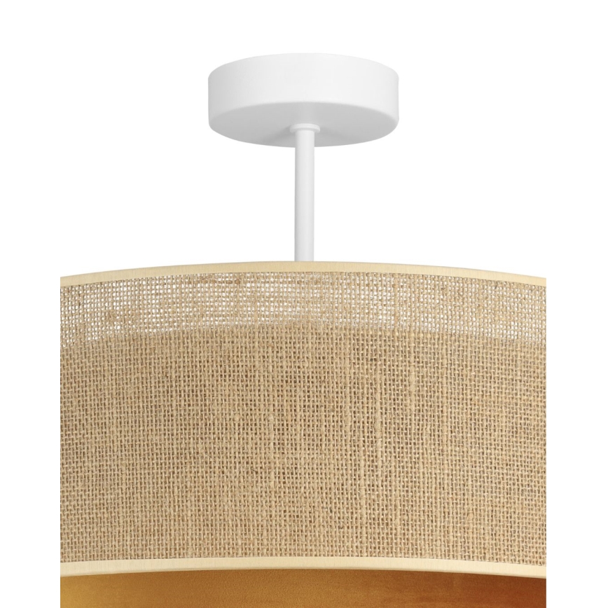 Griestu lampa SARTA, virsmas uzstādāma, 1xE27/60W/230V, Ø 45 cm, vara/džuta