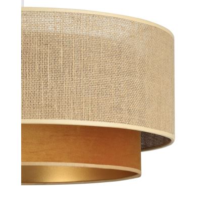 Griestu lampa SARTA, virsmas uzstādāma, 1xE27/60W/230V, Ø 45 cm, vara/džuta