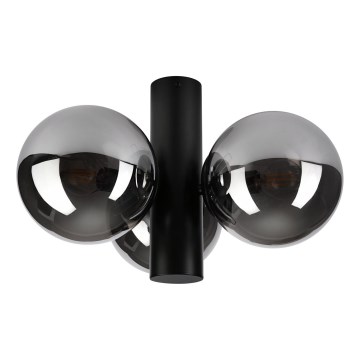 Griestu lampa SFERIO 3xE14/5W/230V melna/dūmaina melna