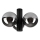 Griestu lampa SFERIO 3xE14/5W/230V melna/dūmaina melna