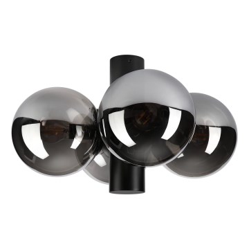 Griestu lampa SFERIO 4xE14/5W/230V melna/dūmaina melna