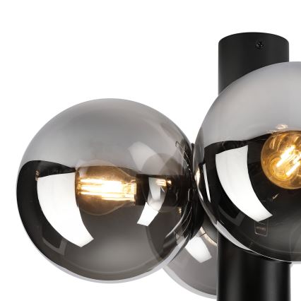 Griestu lampa SFERIO 4xE14/5W/230V melna/dūmaina melna