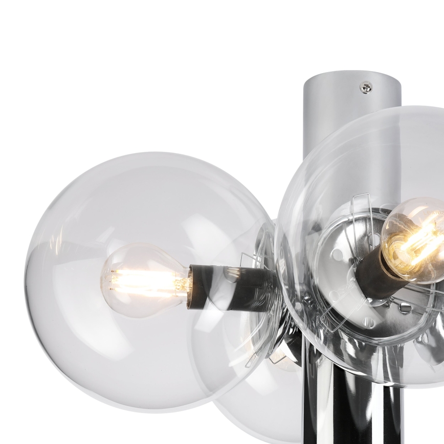 Griestu lampa SFERIO 4xE14/5W/230V spīdīgs hroms/caurspīdīgs