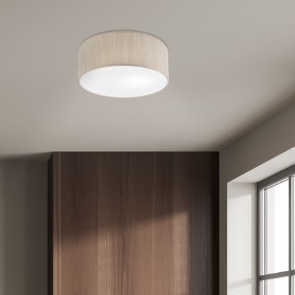 Griestu lampa SIRJA 1xE27/15W/230V Ø 35 cm, bēša