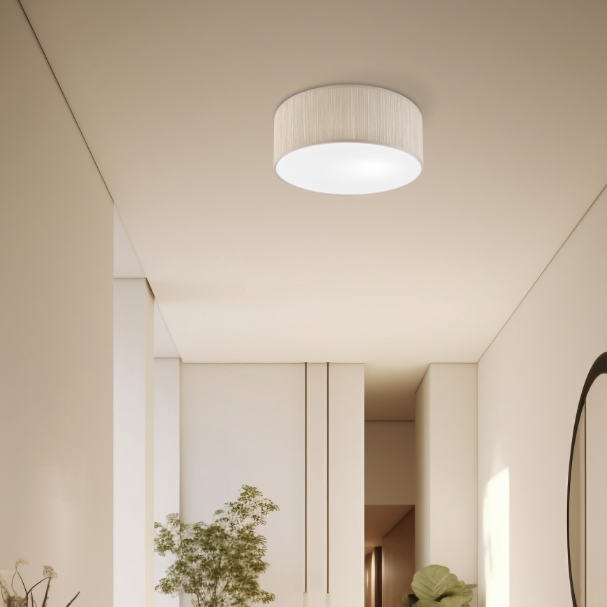 Griestu lampa SIRJA 1xE27/15W/230V Ø 35 cm, bēša