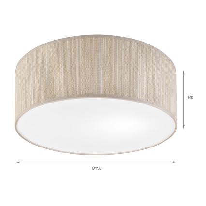 Griestu lampa SIRJA 1xE27/15W/230V Ø 35 cm, bēša