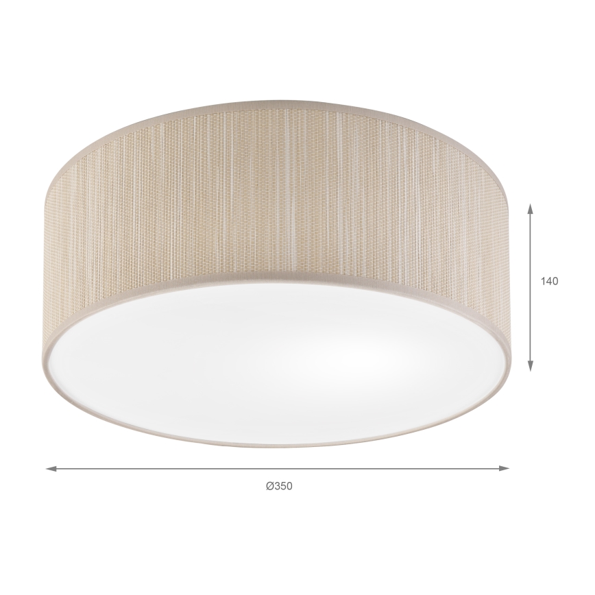 Griestu lampa SIRJA 1xE27/15W/230V Ø 35 cm, bēša