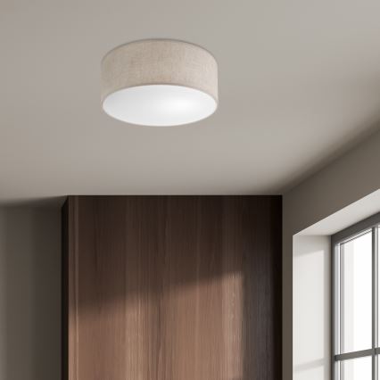 Griestu lampa SIRJA 1xE27/15W/230V Ø 35 cm bēša