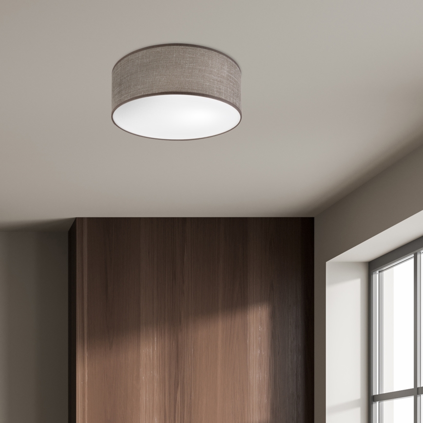 Griestu lampa SIRJA 1xE27/15W/230V Ø 35 cm brūna