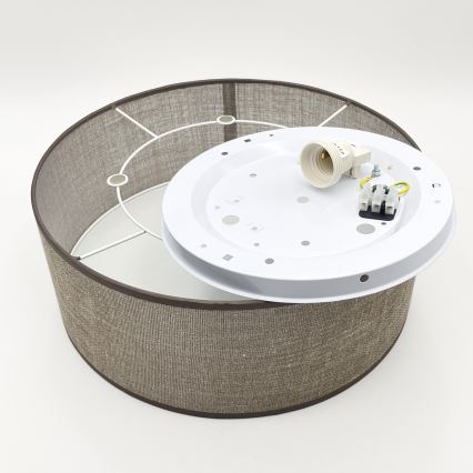 Griestu lampa SIRJA 1xE27/15W/230V Ø 35 cm brūna