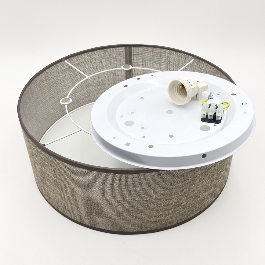 Griestu lampa SIRJA 1xE27/15W/230V Ø 35 cm brūna