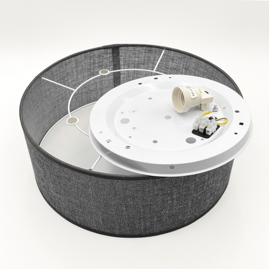 Griestu lampa SIRJA 1xE27/15W/230V Ø 35 cm pelēka