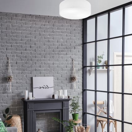 Griestu lampa SIRJA 2xE27/15W/230V, diam. 45 cm, balta