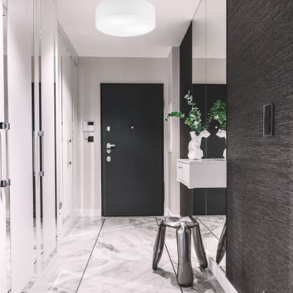 Griestu lampa SIRJA 2xE27/15W/230V, diam. 45 cm, balta