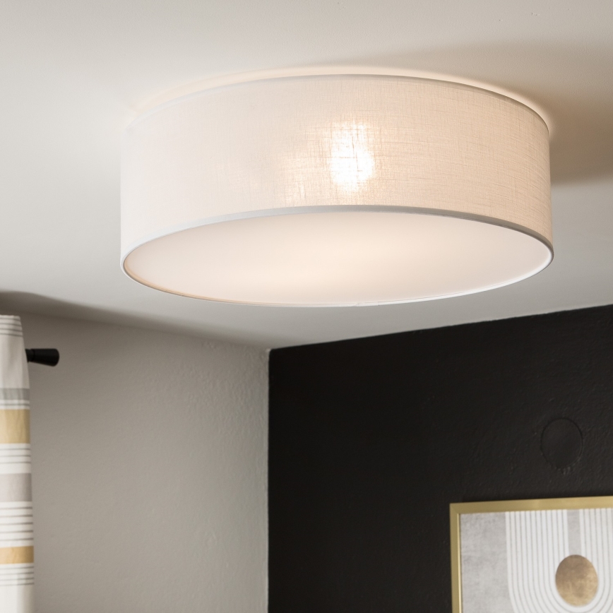 Griestu lampa SIRJA 2xE27/15W/230V, diam. 45 cm, balta