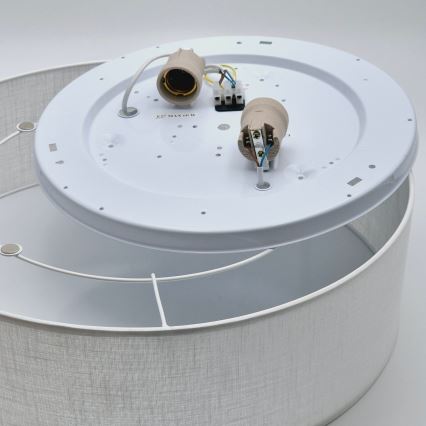 Griestu lampa SIRJA 2xE27/15W/230V, diam. 45 cm, balta