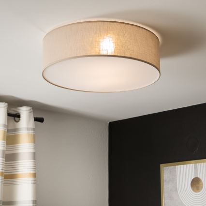 Griestu lampa SIRJA 2xE27/15W/230V Ø 45 cm bēša