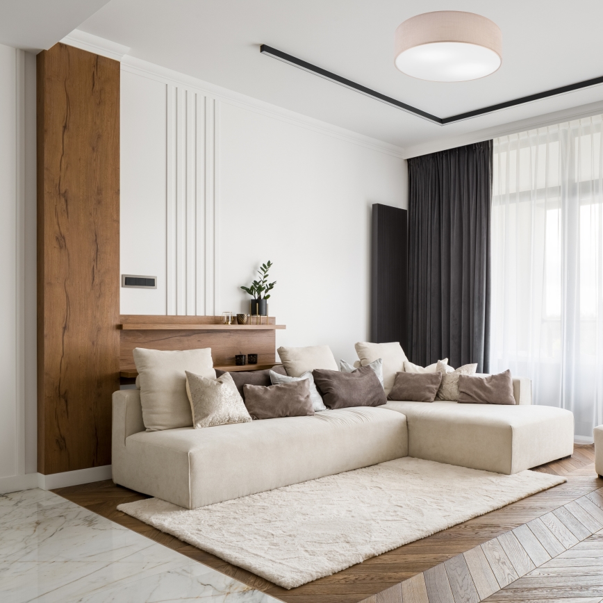 Griestu lampa SIRJA 2xE27/15W/230V Ø 45 cm bēša