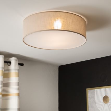 Griestu lampa SIRJA 2xE27/15W/230V Ø 45 cm bēša