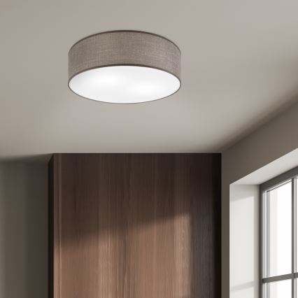 Griestu lampa SIRJA 2xE27/15W/230V Ø 45 cm brūna