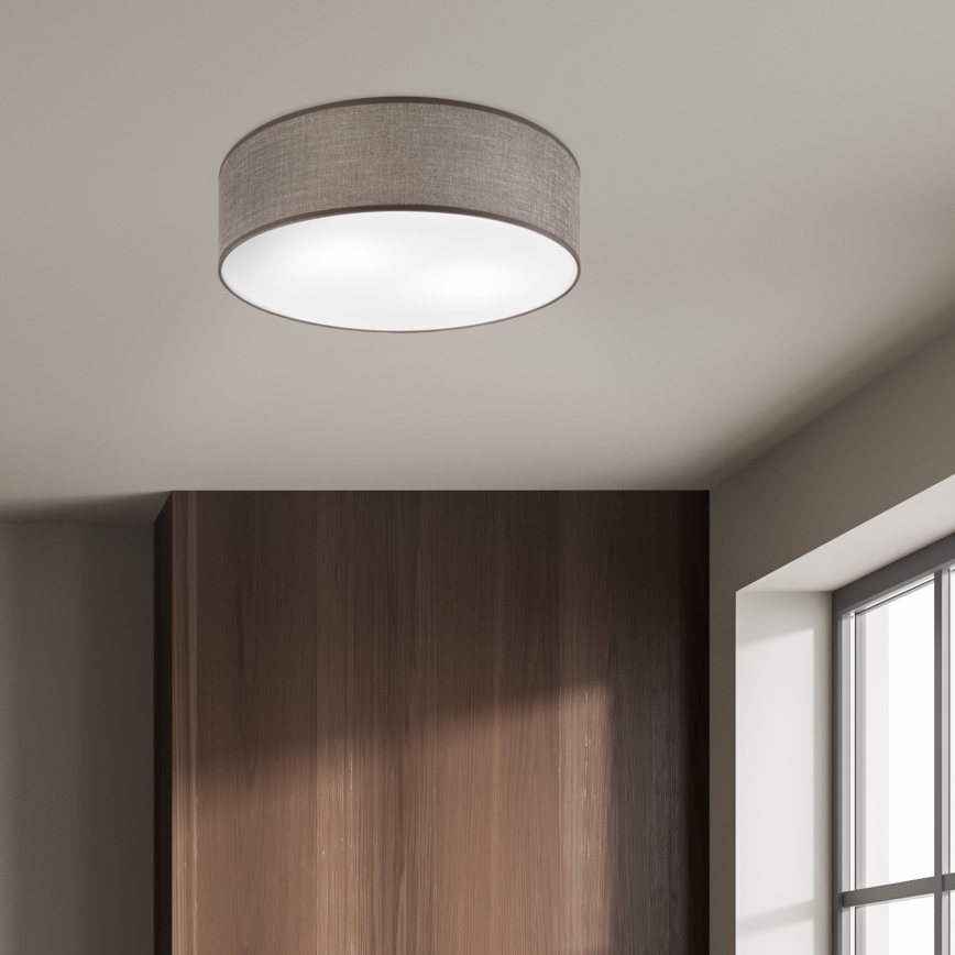 Griestu lampa SIRJA 2xE27/15W/230V Ø 45 cm brūna