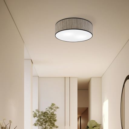 Griestu lampa SIRJA 2xE27/15W/230V Ø 45 cm brūna