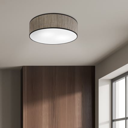 Griestu lampa SIRJA 2xE27/15W/230V Ø 45 cm brūna
