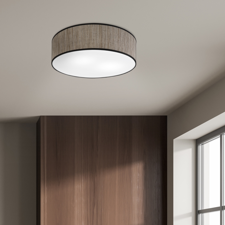 Griestu lampa SIRJA 2xE27/15W/230V Ø 45 cm brūna