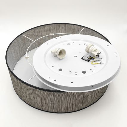 Griestu lampa SIRJA 2xE27/15W/230V Ø 45 cm brūna